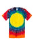 Port & Company PC149Y Youth Tie-Dye Short Sleeve Crewneck T-Shirt Rainbow Flat Front