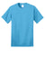 Port & Company PC150 Mens Short Sleeve Crewneck T-Shirt Aquatic Blue Flat Front