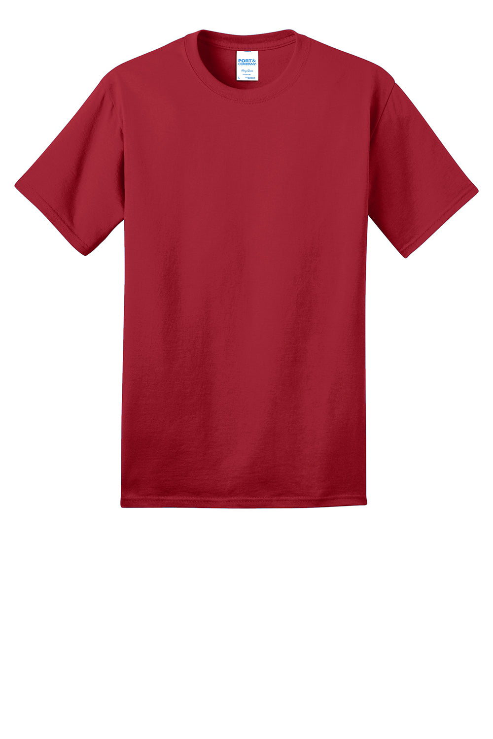 Port & Company PC150 Mens Short Sleeve Crewneck T-Shirt Red Flat Front