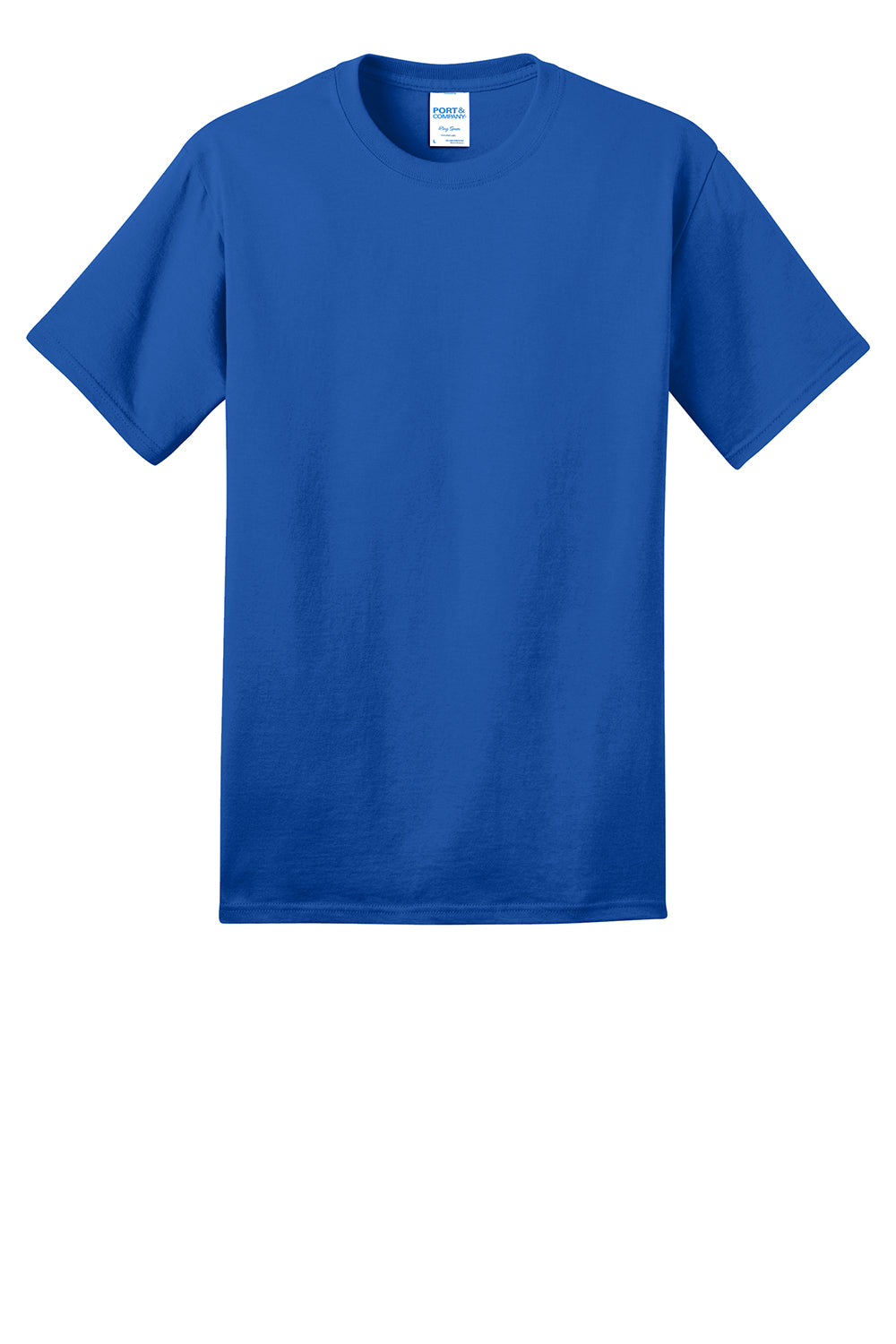 Port & Company PC150 Mens Short Sleeve Crewneck T-Shirt Royal Blue Flat Front