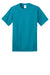 Port & Company PC150 Mens Short Sleeve Crewneck T-Shirt Turquoise Blue Flat Front