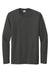 Port & Company PC330LS Mens Long Sleeve Crewneck T-Shirt Coal Grey Flat Front