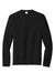 Port & Company PC330LS Mens Long Sleeve Crewneck T-Shirt Black Flat Front