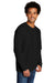 Port & Company PC330LS Mens Long Sleeve Crewneck T-Shirt Black Model 3q