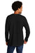 Port & Company PC330LS Mens Long Sleeve Crewneck T-Shirt Black Model Back