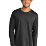 Port & Company Mens Long Sleeve Crewneck T-Shirt - Heather Black