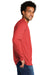 Port & Company PC330LS Mens Long Sleeve Crewneck T-Shirt Heather Bright Red Model Side