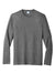 Port & Company PC330LS Mens Long Sleeve Crewneck T-Shirt Heather Graphite Grey Flat Front