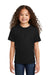 Port & Company PC330Y Youth Short Sleeve Crewneck T-Shirt Black Model Front