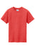 Port & Company PC330Y Youth Short Sleeve Crewneck T-Shirt Heather Bright Red Flat Front