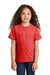 Port & Company PC330Y Youth Short Sleeve Crewneck T-Shirt Heather Bright Red Model Front