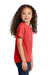 Port & Company PC330Y Youth Short Sleeve Crewneck T-Shirt Heather Bright Red Model Side