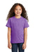 Port & Company PC330Y Youth Short Sleeve Crewneck T-Shirt Heather Team Purple Model Front