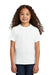 Port & Company PC330Y Youth Short Sleeve Crewneck T-Shirt White Model Front