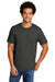 Port & Company PC330 Mens Short Sleeve Crewneck T-Shirt Coal Grey Model Front