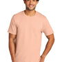 Port & Company Mens Short Sleeve Crewneck T-Shirt - Heather Dusty Peach - NEW