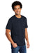 Port & Company PC330 Mens Short Sleeve Crewneck T-Shirt Deep Navy Blue Model 3q