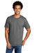 Port & Company PC330 Mens Short Sleeve Crewneck T-Shirt Heather Graphite Grey Model Front