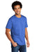 Port & Company PC330 Mens Short Sleeve Crewneck T-Shirt Heather Royal Blue Model 3q