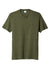 Port & Company PC330 Mens Short Sleeve Crewneck T-Shirt Heather Military Green Flat Front