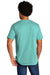 Port & Company PC330 Mens Short Sleeve Crewneck T-Shirt Heather Vivid Teal Green Model Back