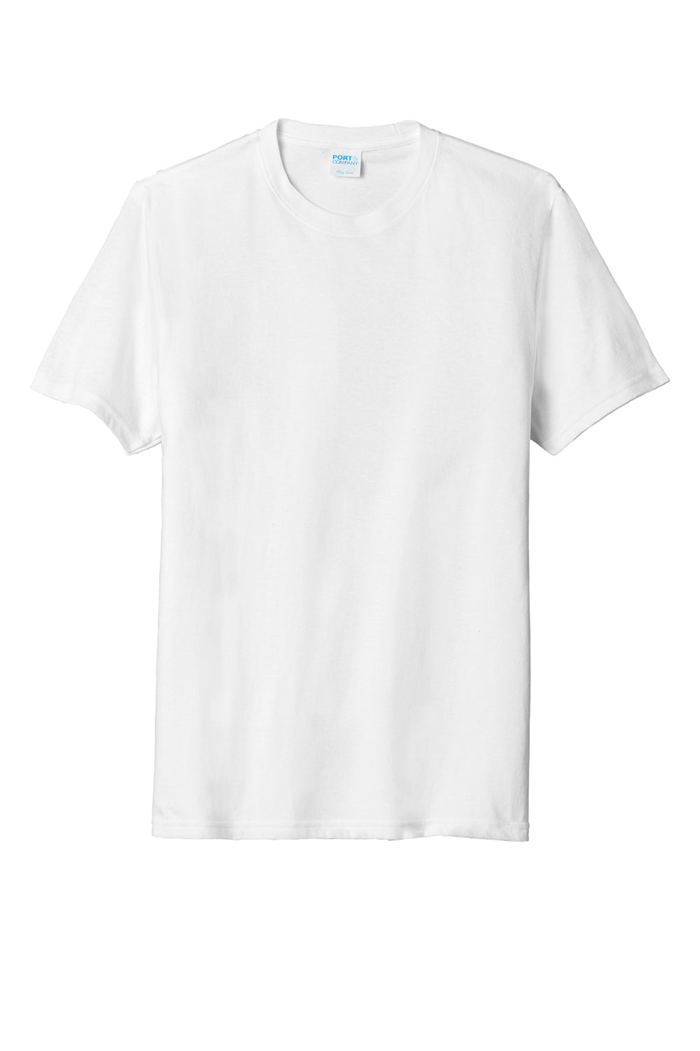 Port & Company PC330 Mens Short Sleeve Crewneck T-Shirt White Flat Front