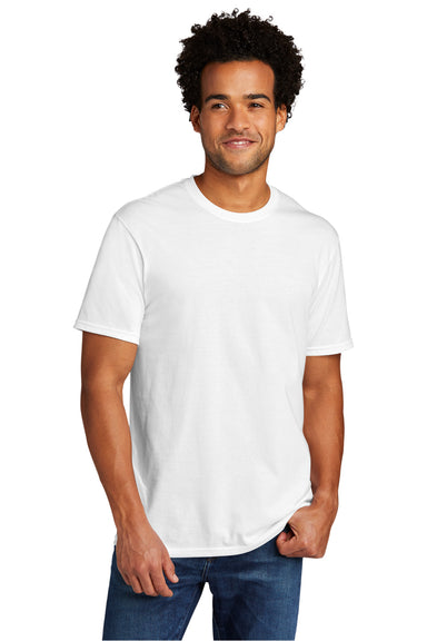 Port & Company PC330 Mens Short Sleeve Crewneck T-Shirt White Model Front