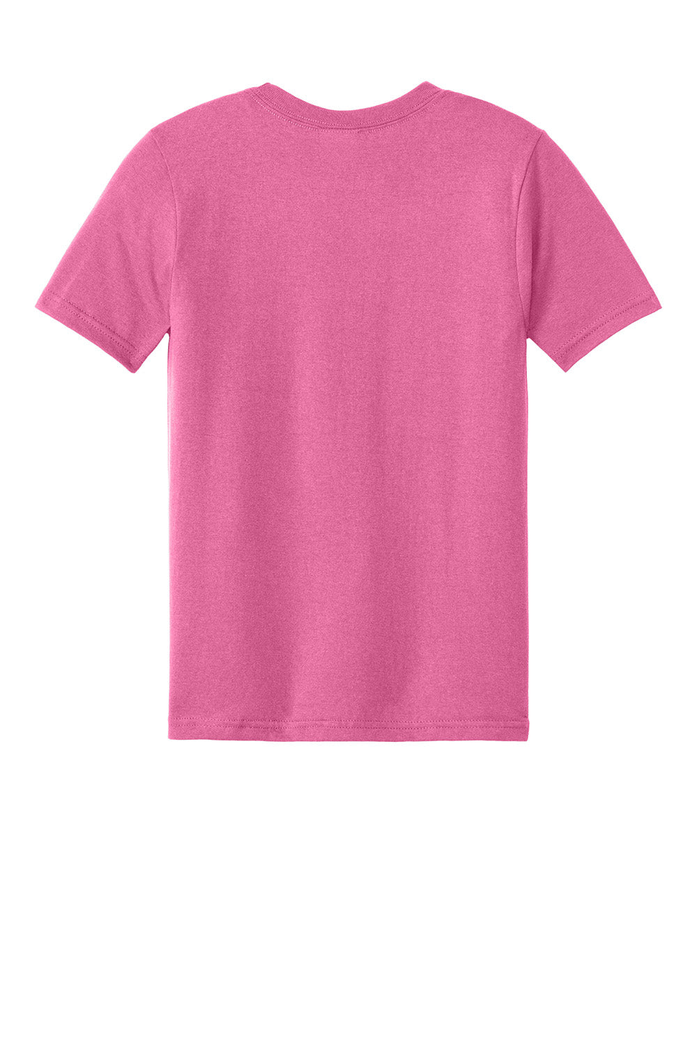 Port & Company PC340Y Youth CVC Short Sleeve Crewneck T-Shirt Awareness Pink Flat Back