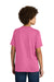 Port & Company PC340Y Youth CVC Short Sleeve Crewneck T-Shirt Awareness Pink Model Back