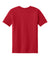 Port & Company PC340Y Youth CVC Short Sleeve Crewneck T-Shirt Red Flat Back