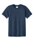 Port & Company PC340Y Youth CVC Short Sleeve Crewneck T-Shirt Heather Team Navy Blue Flat Front