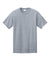 Port & Company PC340 Mens CVC Short Sleeve Crewneck T-Shirt Heather Grey Flat Front