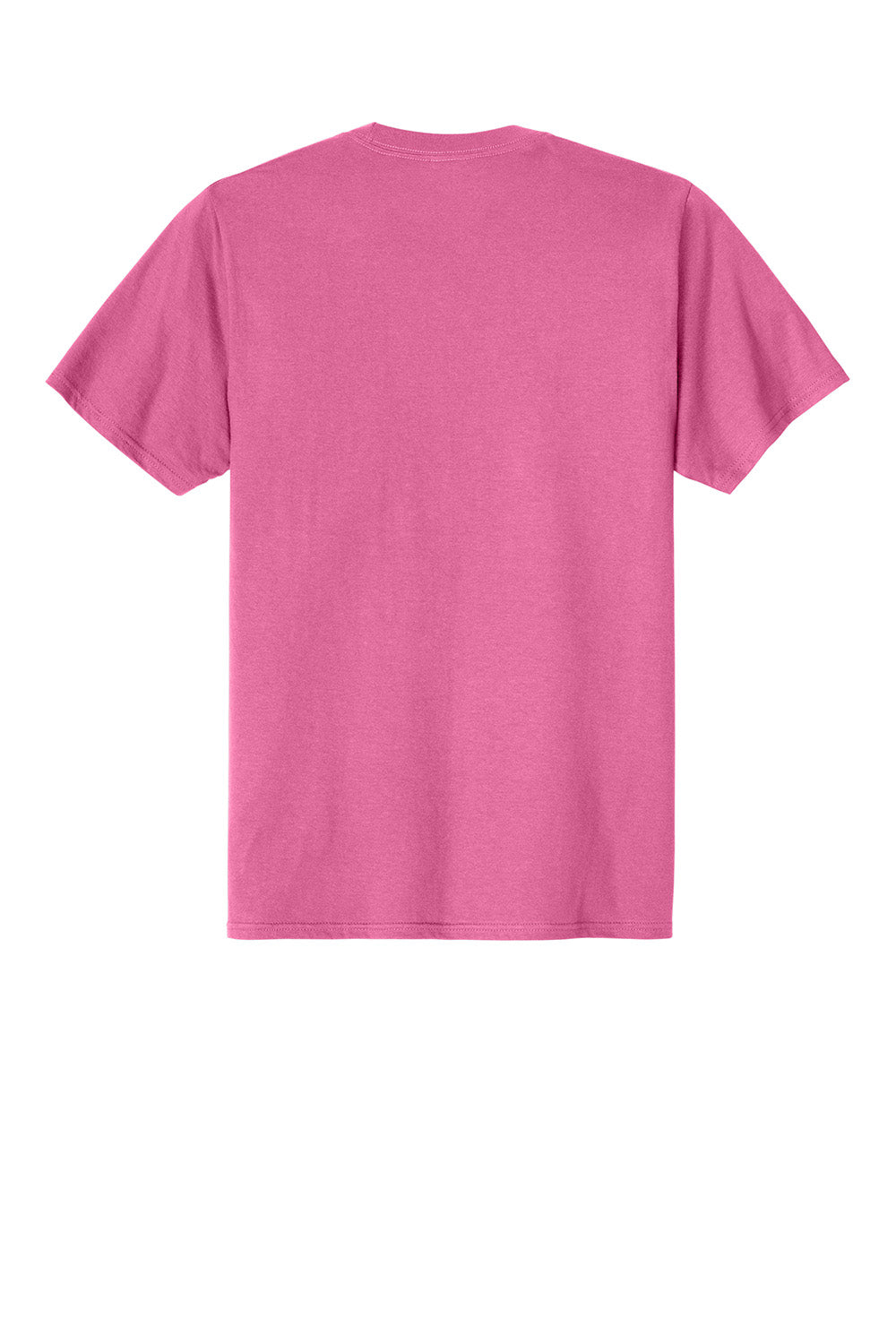 Port & Company PC340 Mens CVC Short Sleeve Crewneck T-Shirt Awareness Pink Flat Back