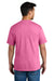 Port & Company PC340 Mens CVC Short Sleeve Crewneck T-Shirt Awareness Pink Model Back