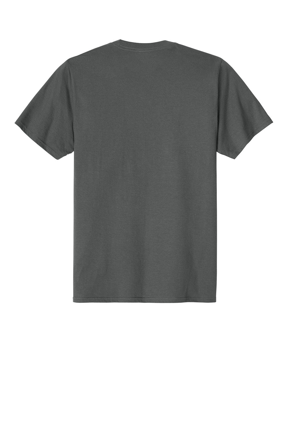 Port & Company PC340 Mens CVC Short Sleeve Crewneck T-Shirt Charcoal Grey Flat Back