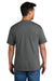 Port & Company PC340 Mens CVC Short Sleeve Crewneck T-Shirt Charcoal Grey Model Back