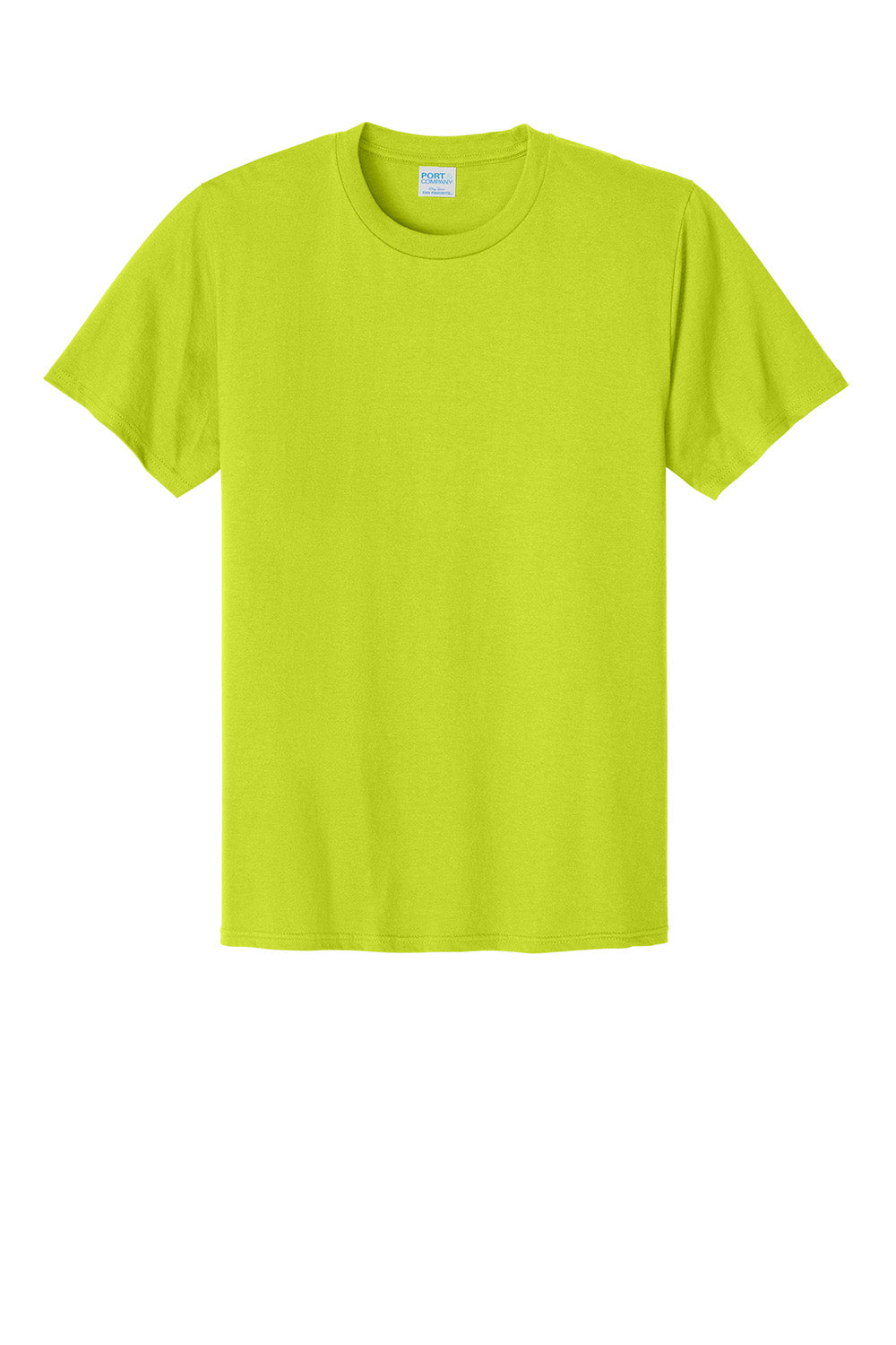 Port & Company PC340 Mens CVC Short Sleeve Crewneck T-Shirt Charge Green Flat Front