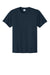 Port & Company PC340 Mens CVC Short Sleeve Crewneck T-Shirt Deep Navy Blue Flat Front