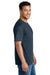 Port & Company PC340 Mens CVC Short Sleeve Crewneck T-Shirt Deep Navy Blue Model Side