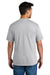 Port & Company PC340 Mens CVC Short Sleeve Crewneck T-Shirt Silver Grey Model Back