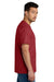 Port & Company PC340 Mens CVC Short Sleeve Crewneck T-Shirt Heather Team Cardinal Red Model Side