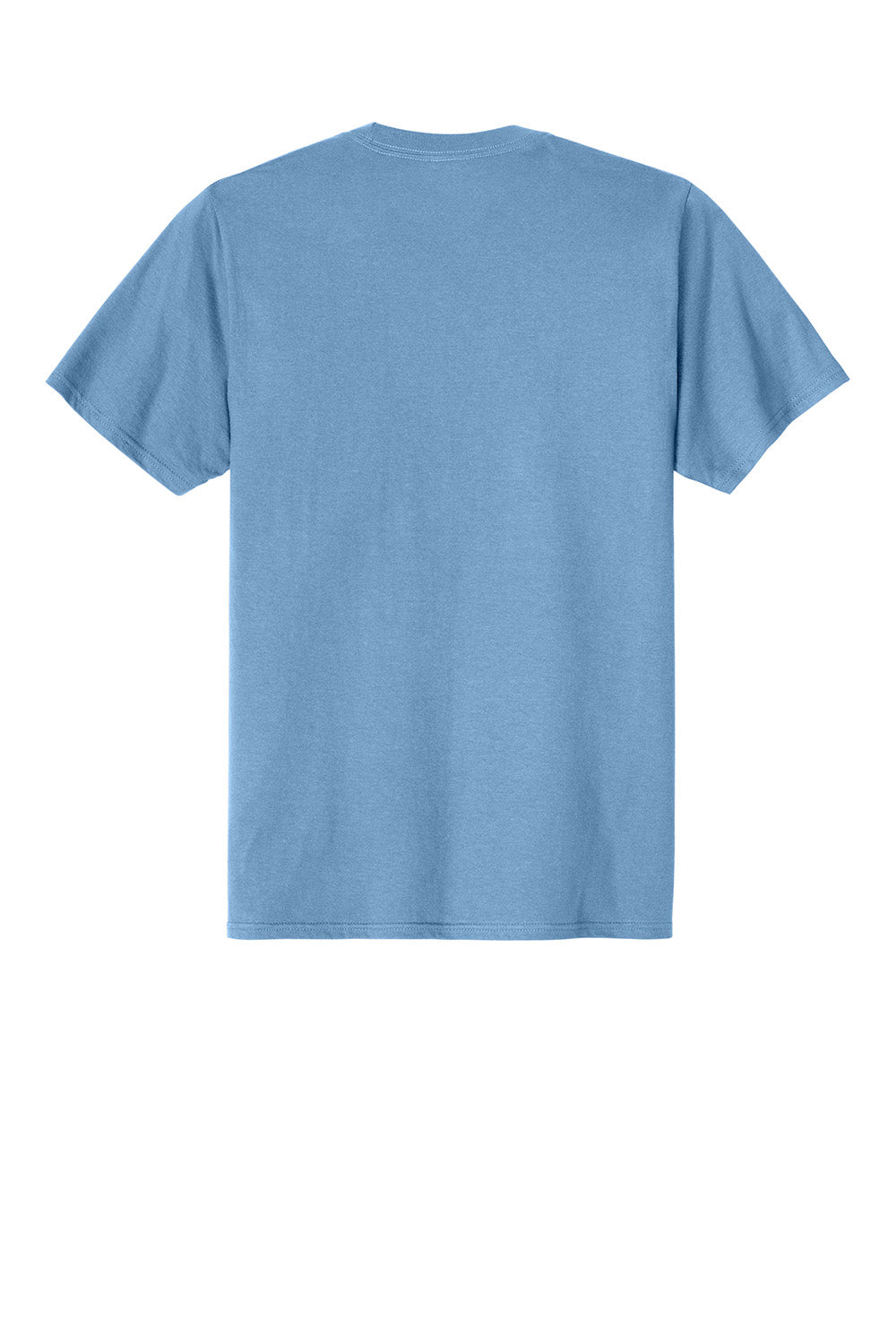 Port & Company PC340 Mens CVC Short Sleeve Crewneck T-Shirt Tundra Blue Flat Back