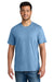 Port & Company PC340 Mens CVC Short Sleeve Crewneck T-Shirt Tundra Blue Model Front