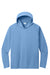 Port & Company PC380H Mens Performance Long Sleeve Hooded T-Shirt Hoodie Carolina Blue Flat Front