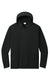 Port & Company PC380H Mens Performance Long Sleeve Hooded T-Shirt Hoodie Jet Black Flat Front