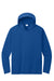 Port & Company PC380H Mens Performance Long Sleeve Hooded T-Shirt Hoodie True Royal Blue Flat Front