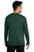 Port & Company PC380LS Mens Dry Zone Performance Moisture Wicking Long Sleeve Crewneck T-Shirt Dark Green Model Back