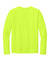 Port & Company PC380LS Mens Dry Zone Performance Moisture Wicking Long Sleeve Crewneck T-Shirt Neon Yellow Flat Back