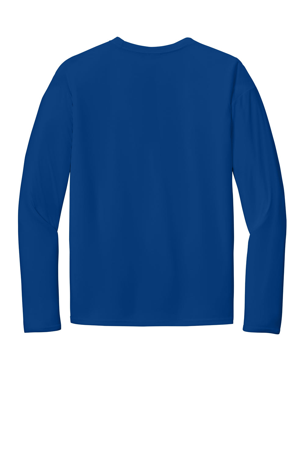 Port & Company PC380LS Mens Dry Zone Performance Moisture Wicking Long Sleeve Crewneck T-Shirt True Royal Blue Flat Back