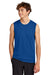 Port & Company PC380SL Mens Performance Tank Top True Royal Blue Model Front